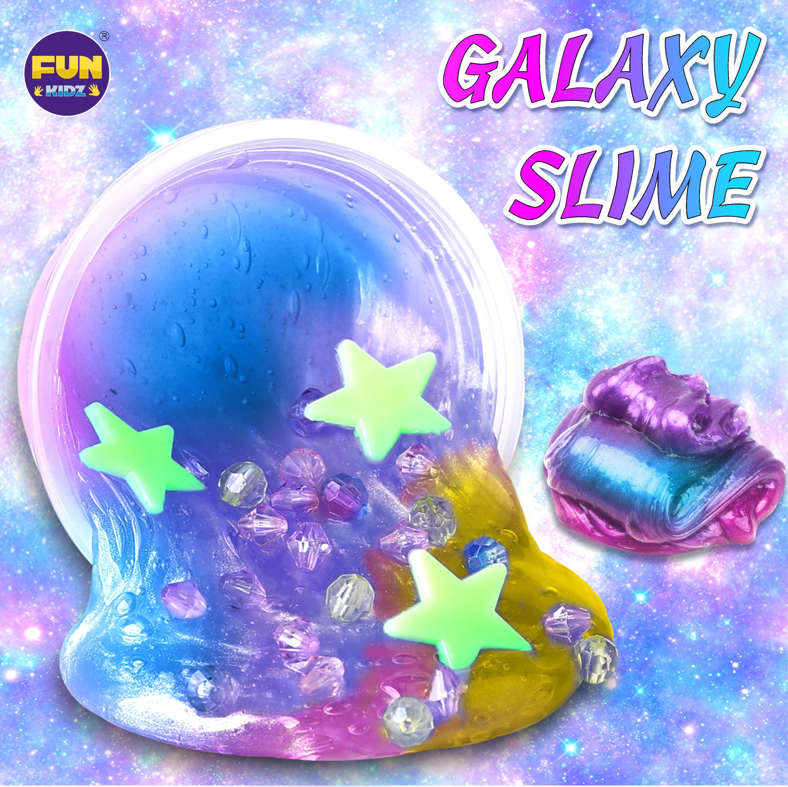 FunKidz Slime Kit beads, glitter, and foam spark creativity.