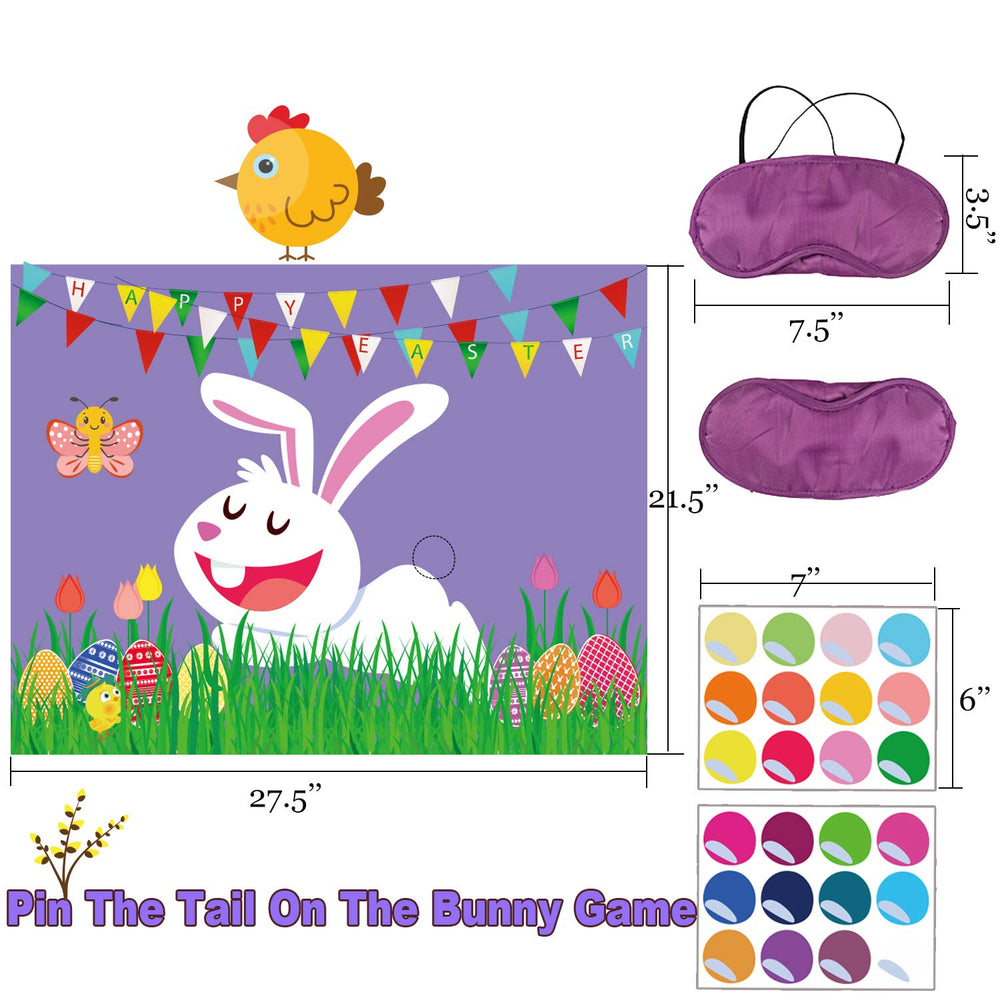 Funnlot Easter 24 tail stickers for reusable game play