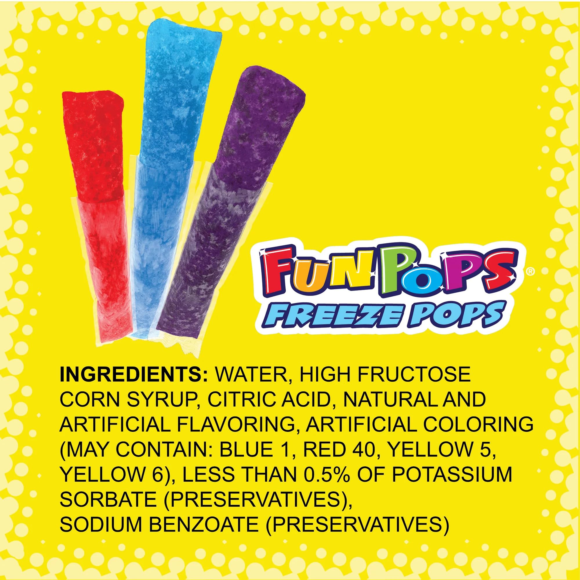 FunPops Freeze Pops Mango Splash showcases tropical taste for on-the-go treats.