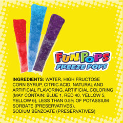 FunPops Freeze Pops Mango Splash showcases tropical taste for on-the-go treats.