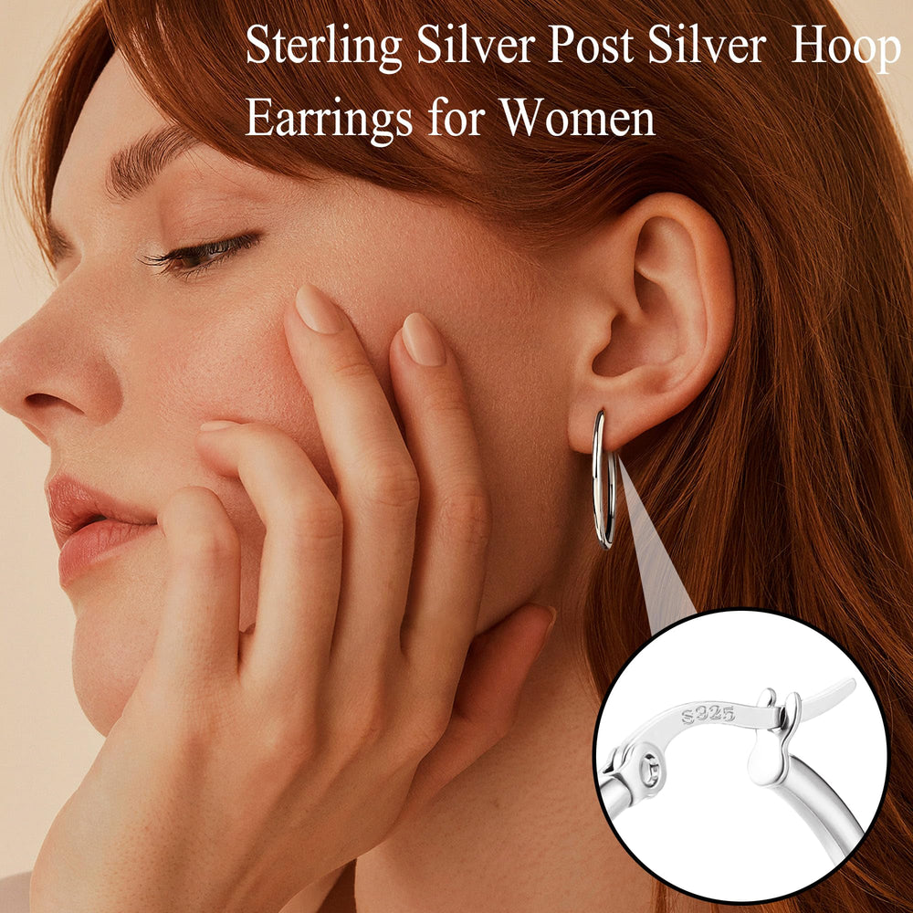 FUNRUN JEWELRY silver hoops ranging from 10mm to 40mm for every occasion