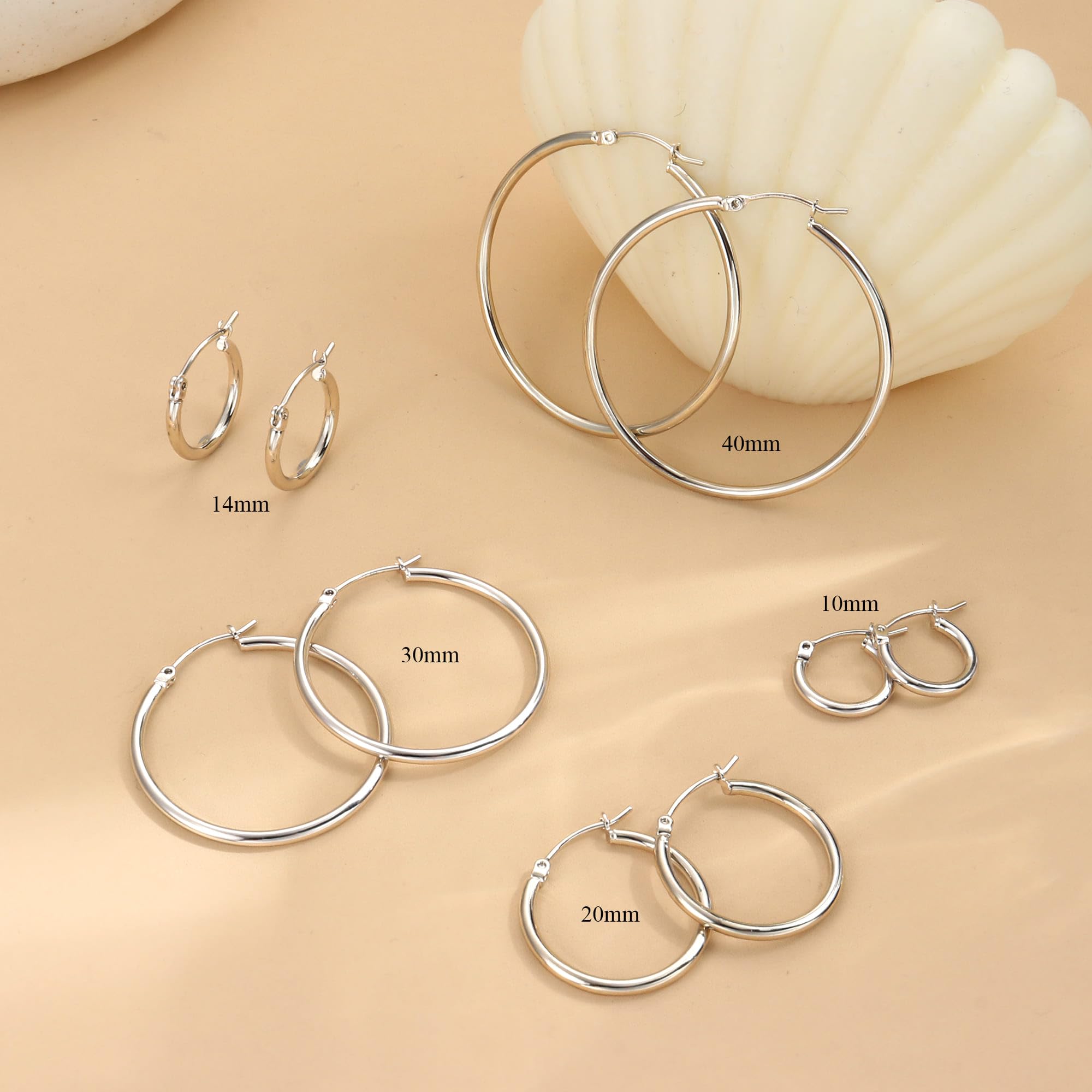 FUNRUN JEWELRY tarnish-resistant silver hoops maintain shine for daily use