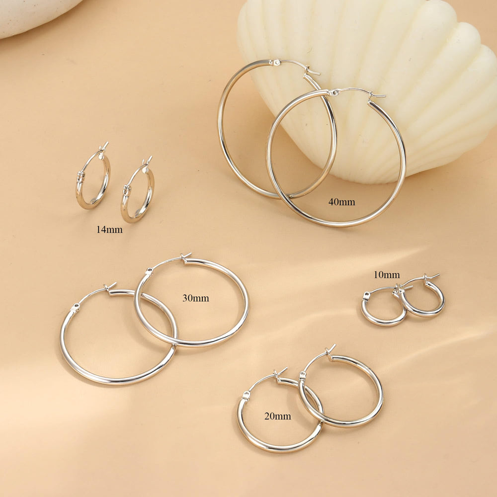 FUNRUN JEWELRY tarnish-resistant silver hoops maintain shine for daily use