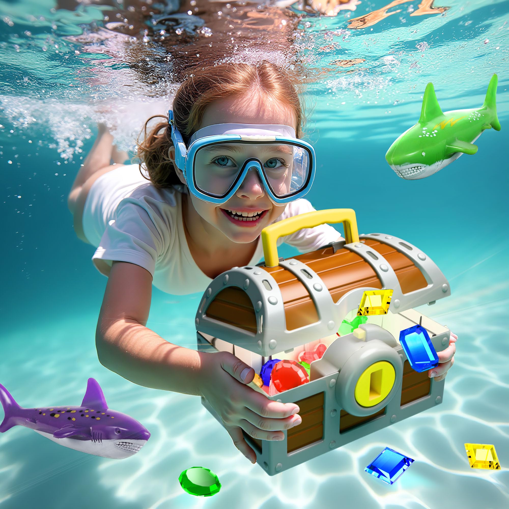 Funscape diving training toy encourages kids to dive and swim with confidence.