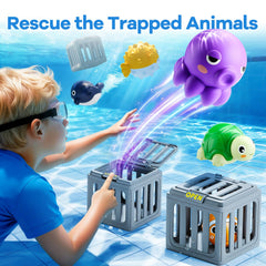 Funscape ocean pals dive cages help kids practice easy retrieval in water
