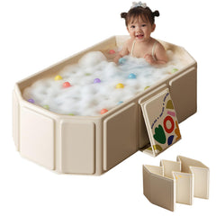 FunTankie toddler bath tub for shower, folding for easy travel and storage.