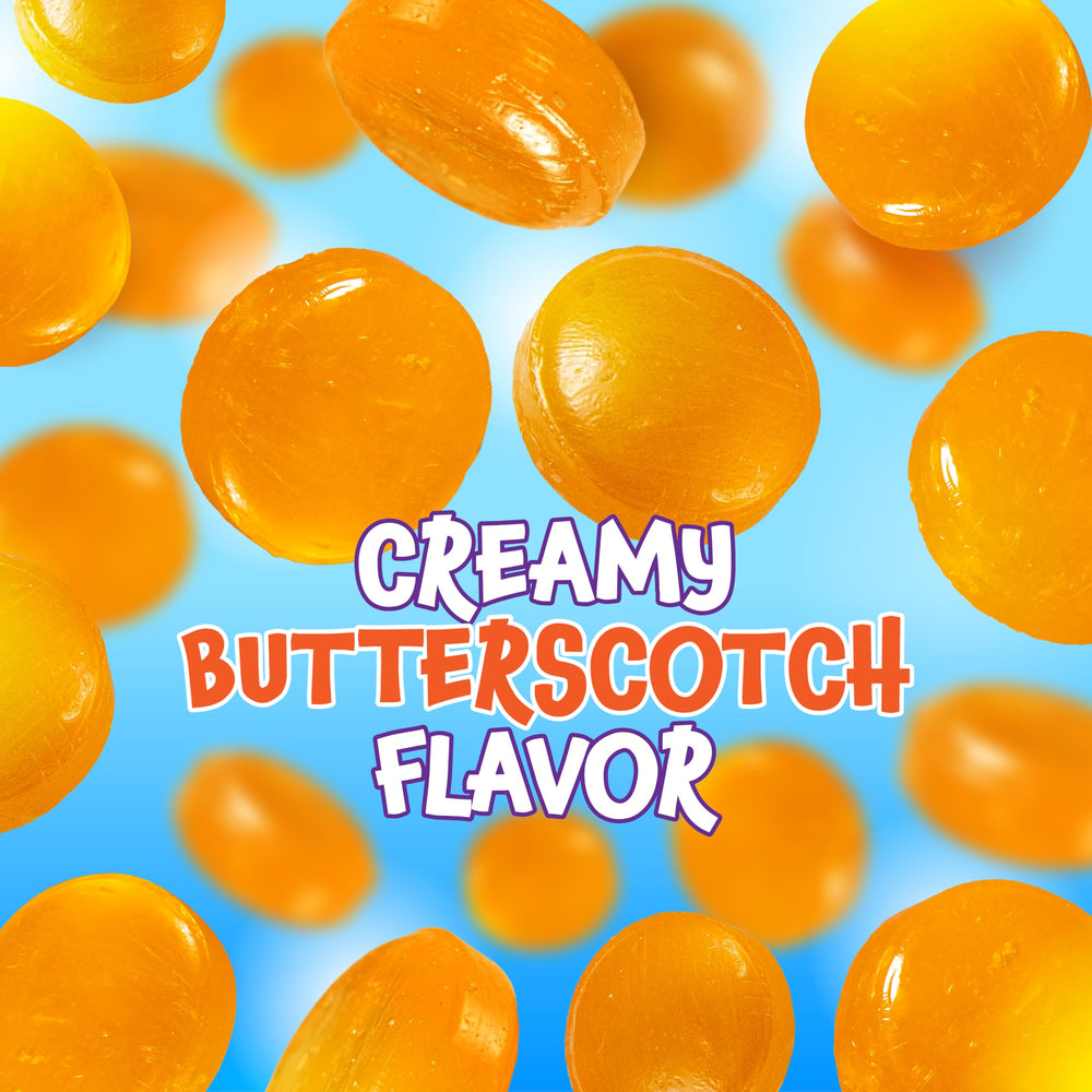FUNTASTY sugar-free butterscotch texture closeup hints at melt-in-mouth appeal.