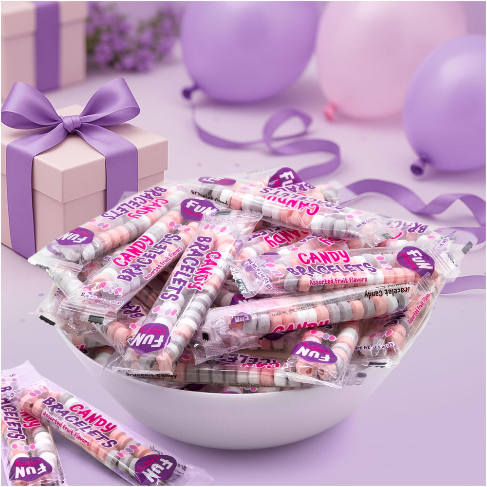 Easy distribution of classroom rewards with candy bracelets.