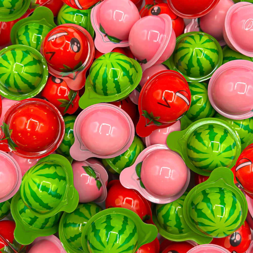 FUNTASTY Fruit Gummy Balls Mix jar top view for display
