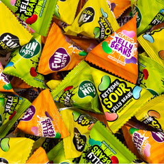 FUNTASTY Jelly Beans 60 mini packs arranged for Easter baskets and classroom rewards.