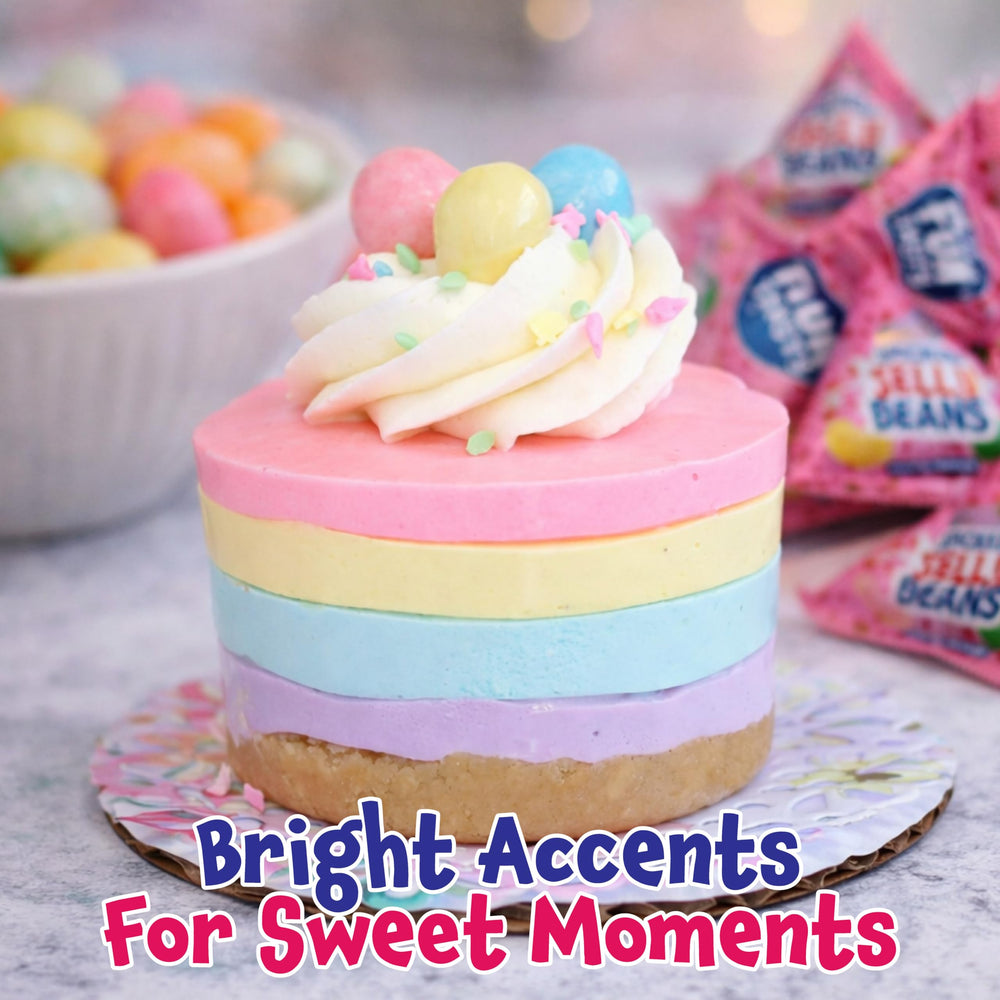 FUNTASTY Jelly Beans baby shower favors in portable packs for handouts.