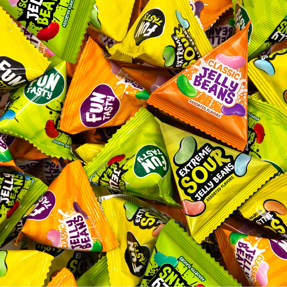 Funtasty Jelly Beans mini-pack front view ideal for grab-and-go party favors.