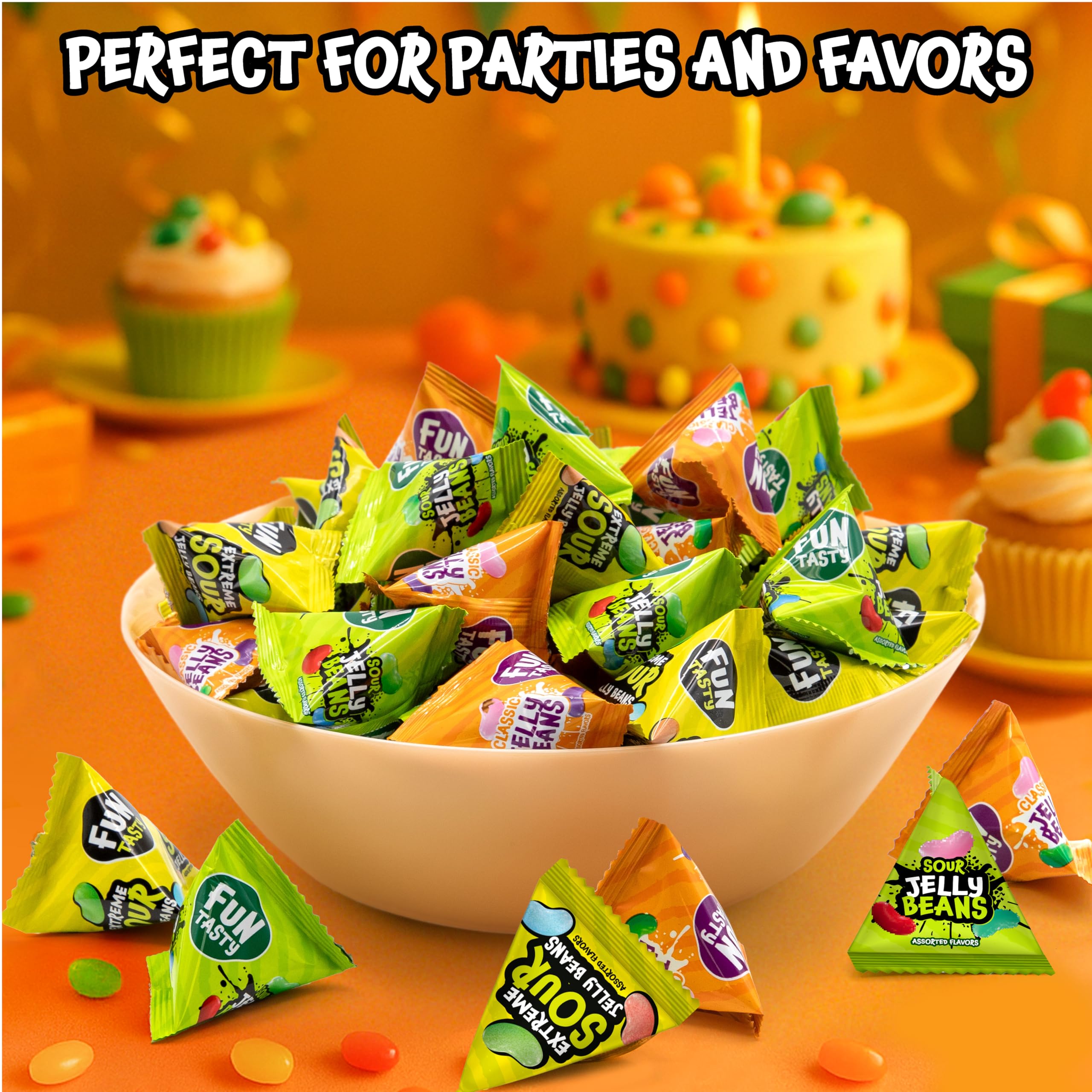 FUNTASTY Jelly Beans travel-size mini packs for on-the-go snacking.