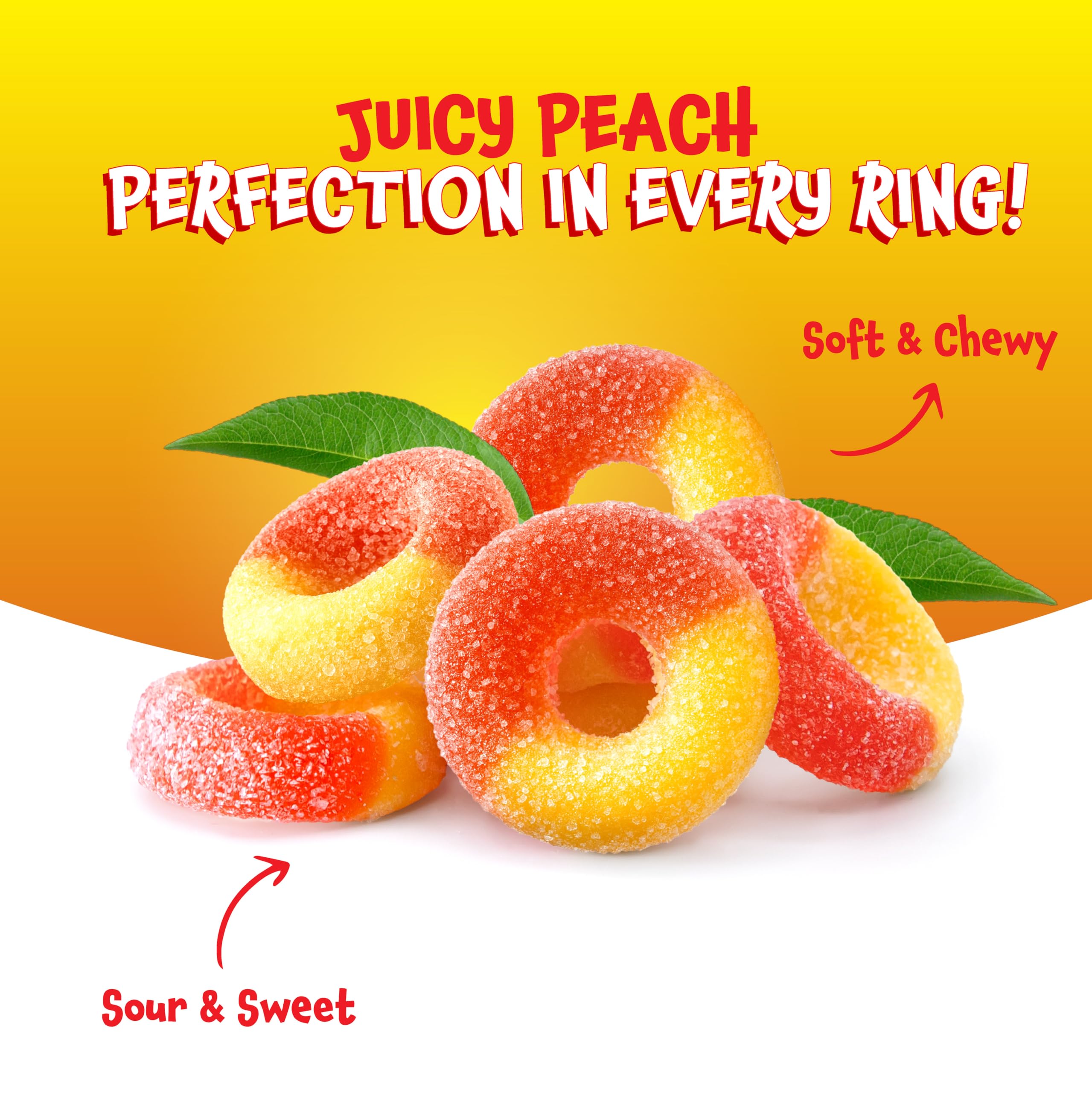 FUNTASTY Peach Rings office snack pack on a desk for breaks