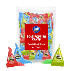 FUNTASTY Sour Popping Rocks Easter eggs fillers add colorful fun and flavor
