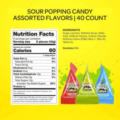 FUNTASTY Sour Popping Rocks triangle pouches ready to share and enjoy