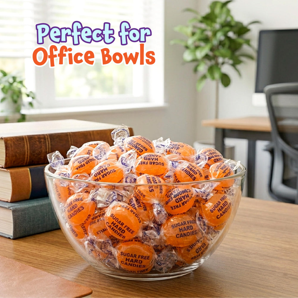 FUNTASTY sugar-free butterscotch wrapped candy highlights convenient sharing with individually wrapped pieces.