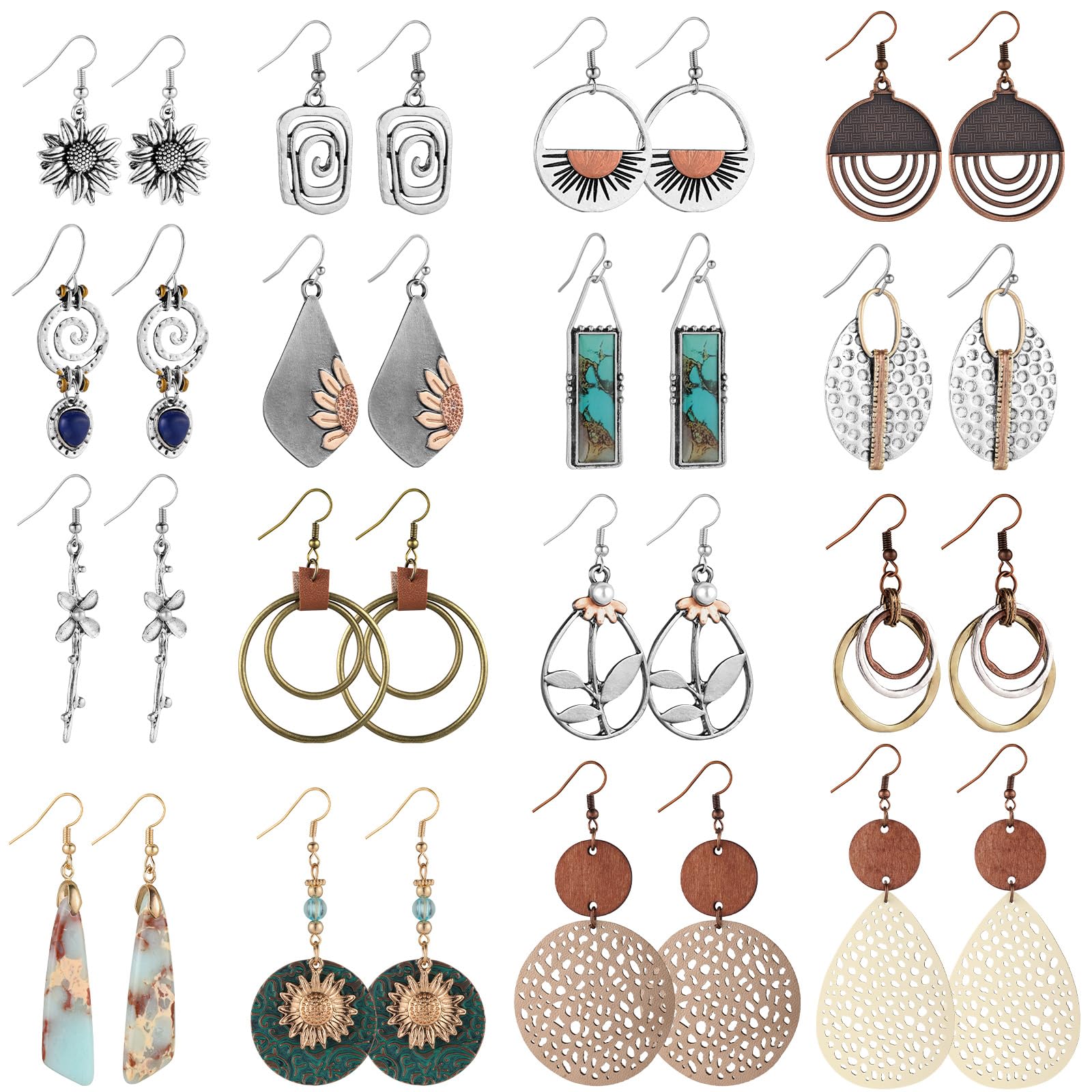 Funtopia round skeleton earrings for lightweight daily wear