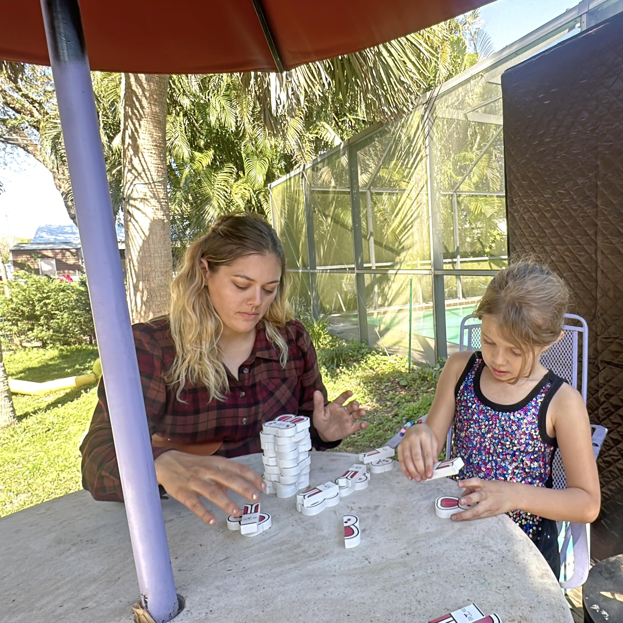 Finished tower from Funwares Easter Bunny Stack stands as a family keepsake