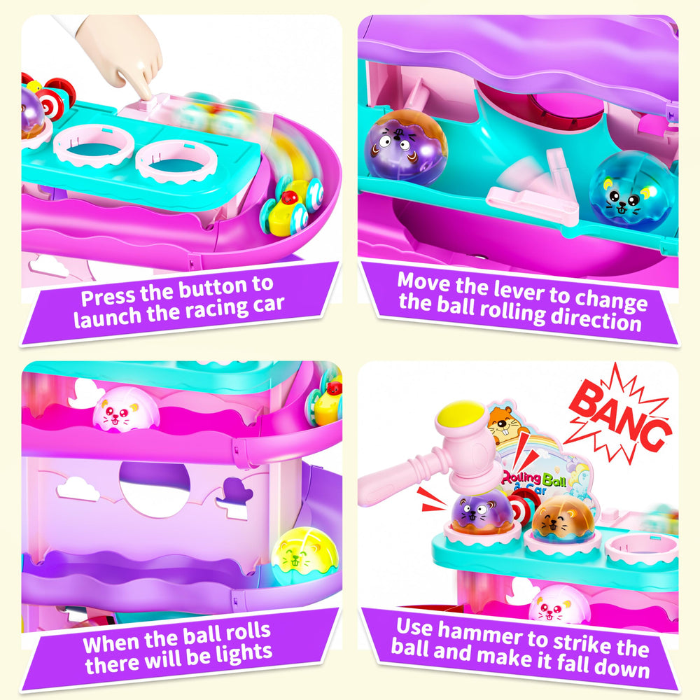 Funwee 2-in-1 hammer-action ramp engages hand strength and coordination