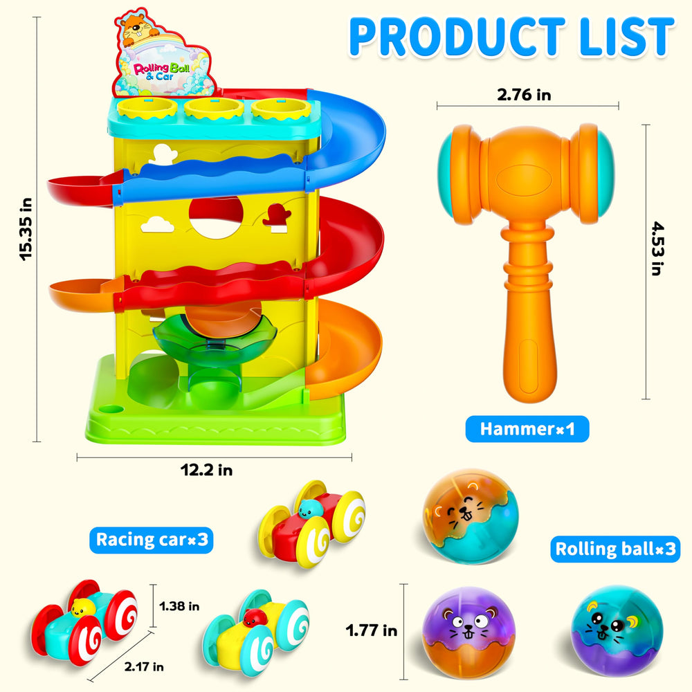 Funwee complete set with base, tracks, cars and stickers – ready-to-play display