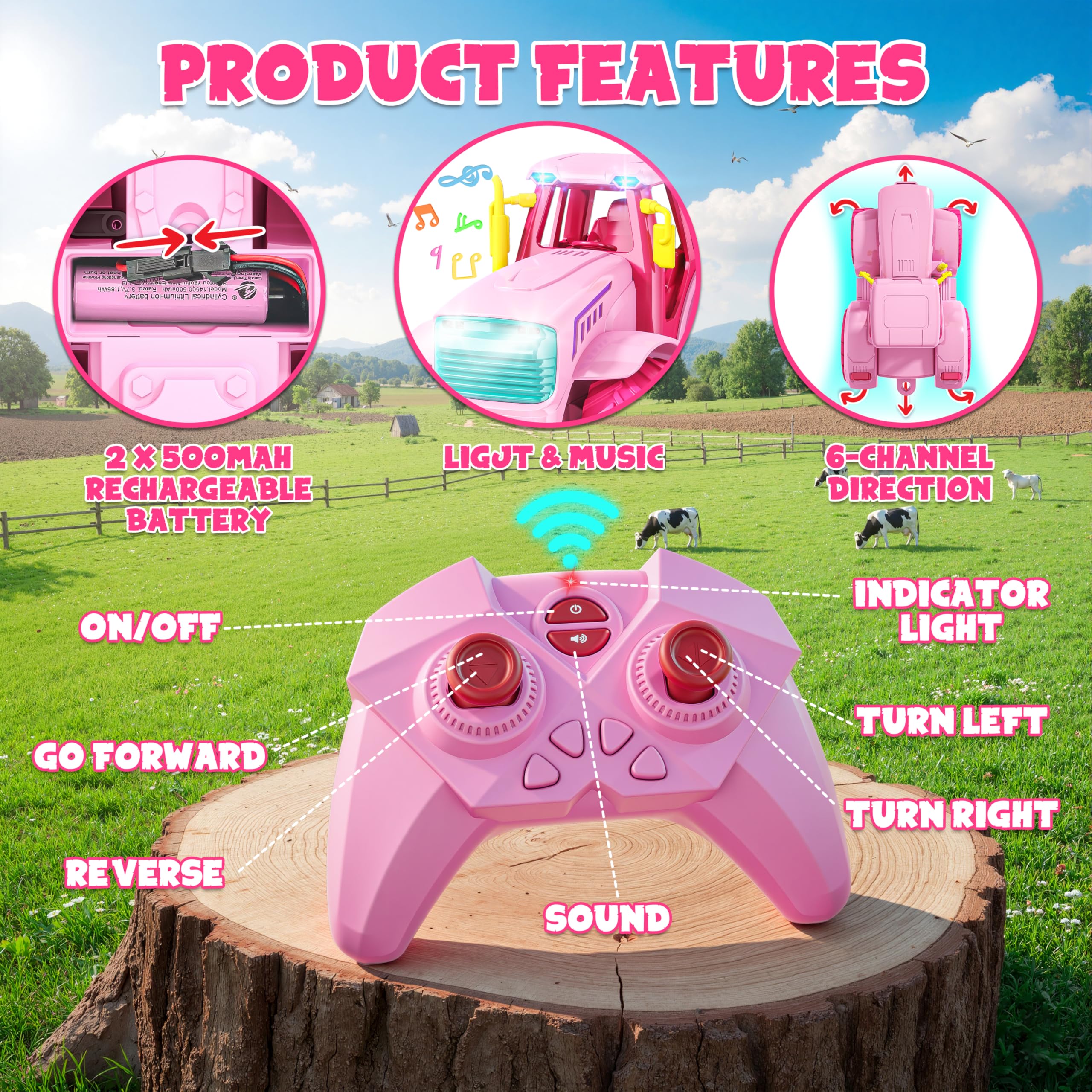 Funwee RC farm trailer toy enhances farm scene play