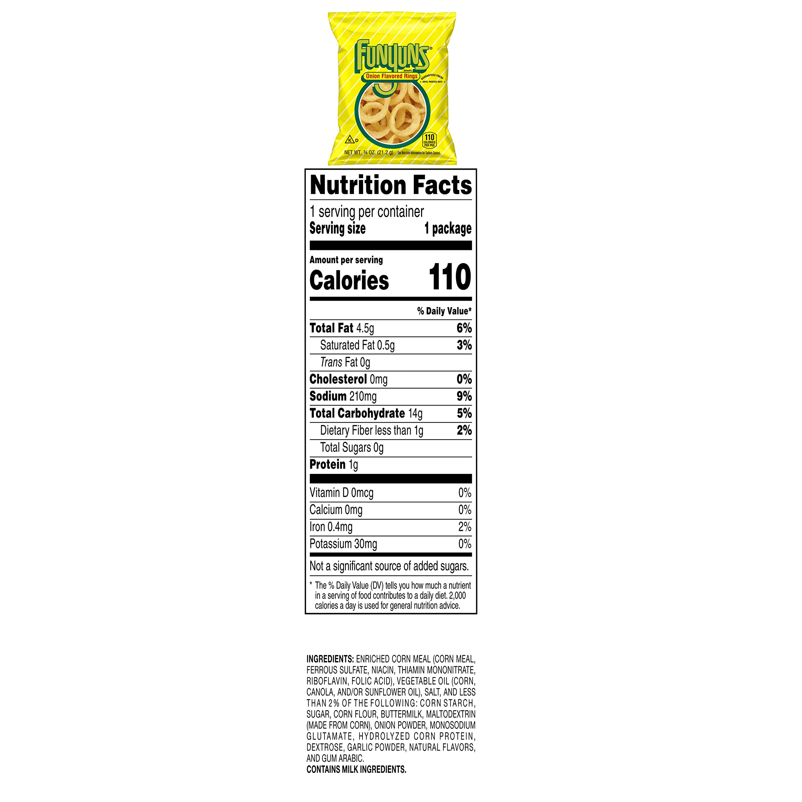 Funyuns onion rings closeup-crunch showcases the light, satisfying bite.