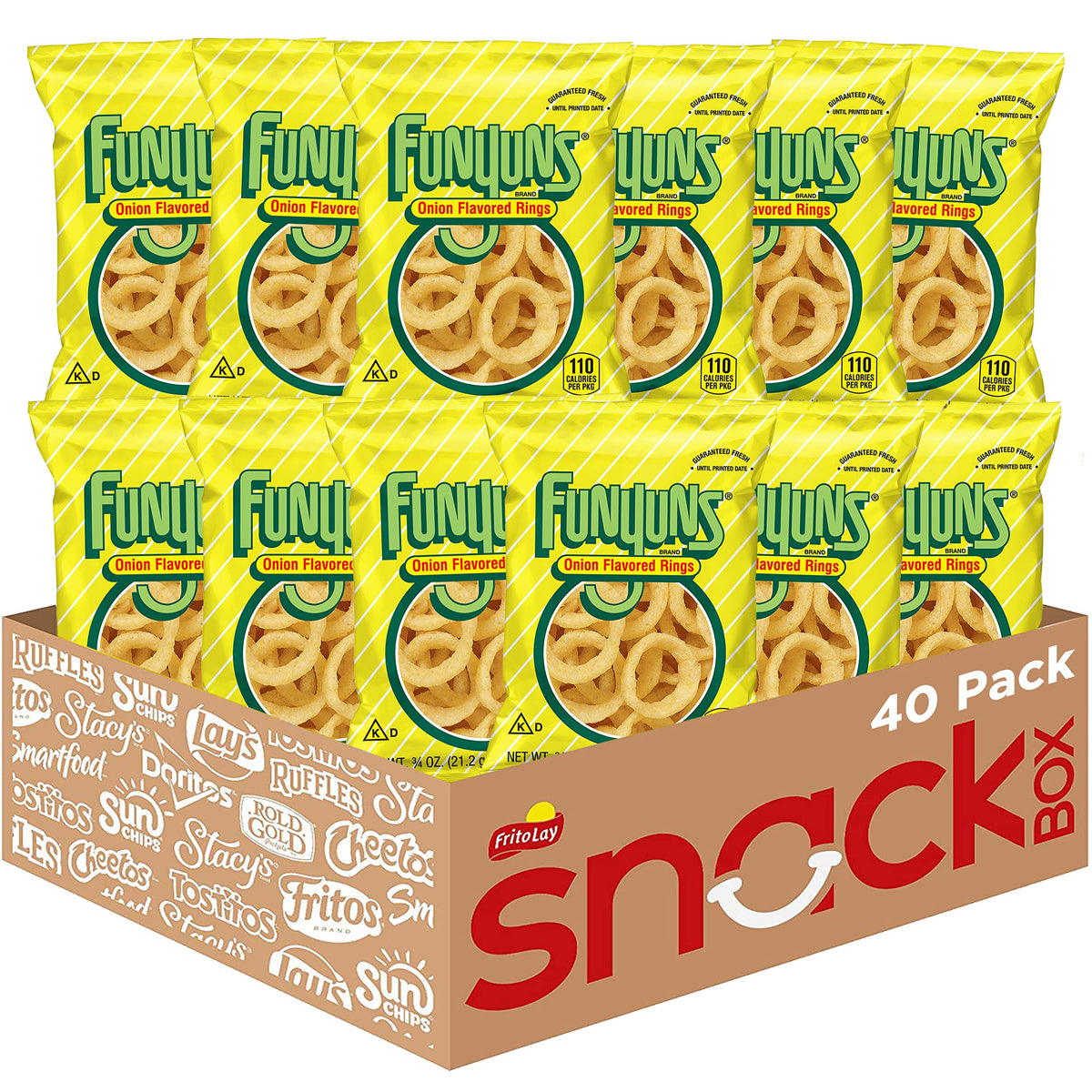 Funyuns onion rings pack-40 is convenient for on-the-go snacking.