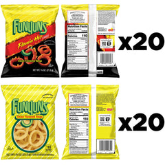 Funyuns Original Onion Rings close-up, crispy texture and savory onion flavor.