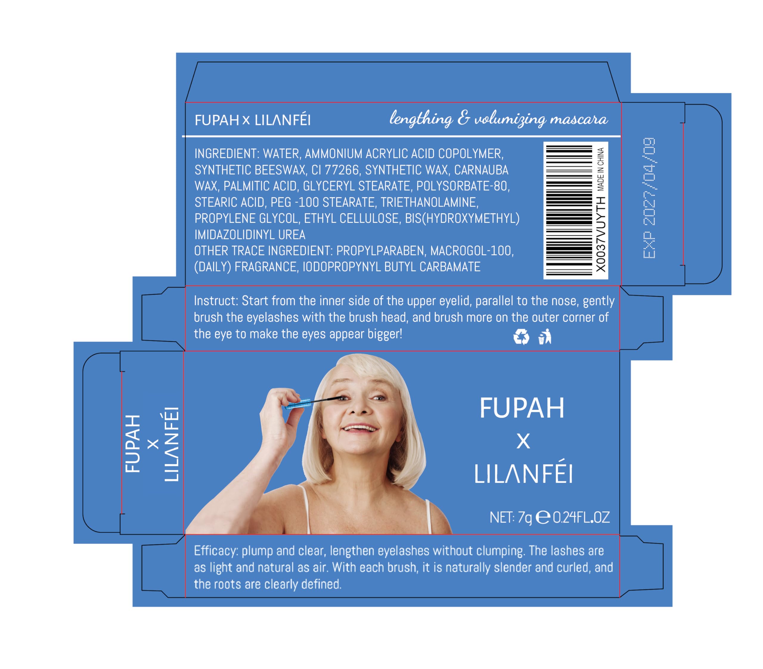 Fupah deep black shade adds defined, natural-looking lashes.