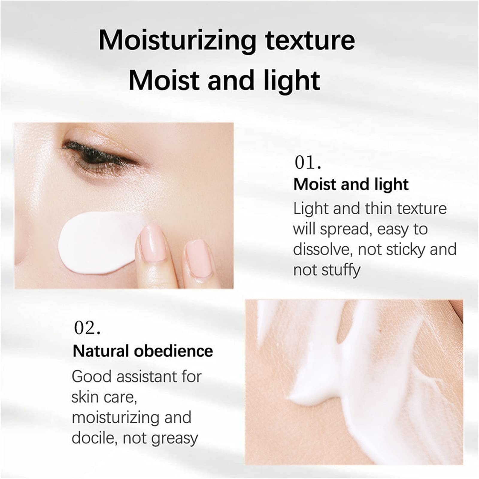 Fupah whitening freckle cream application swatch demonstrates moisturizing coverage