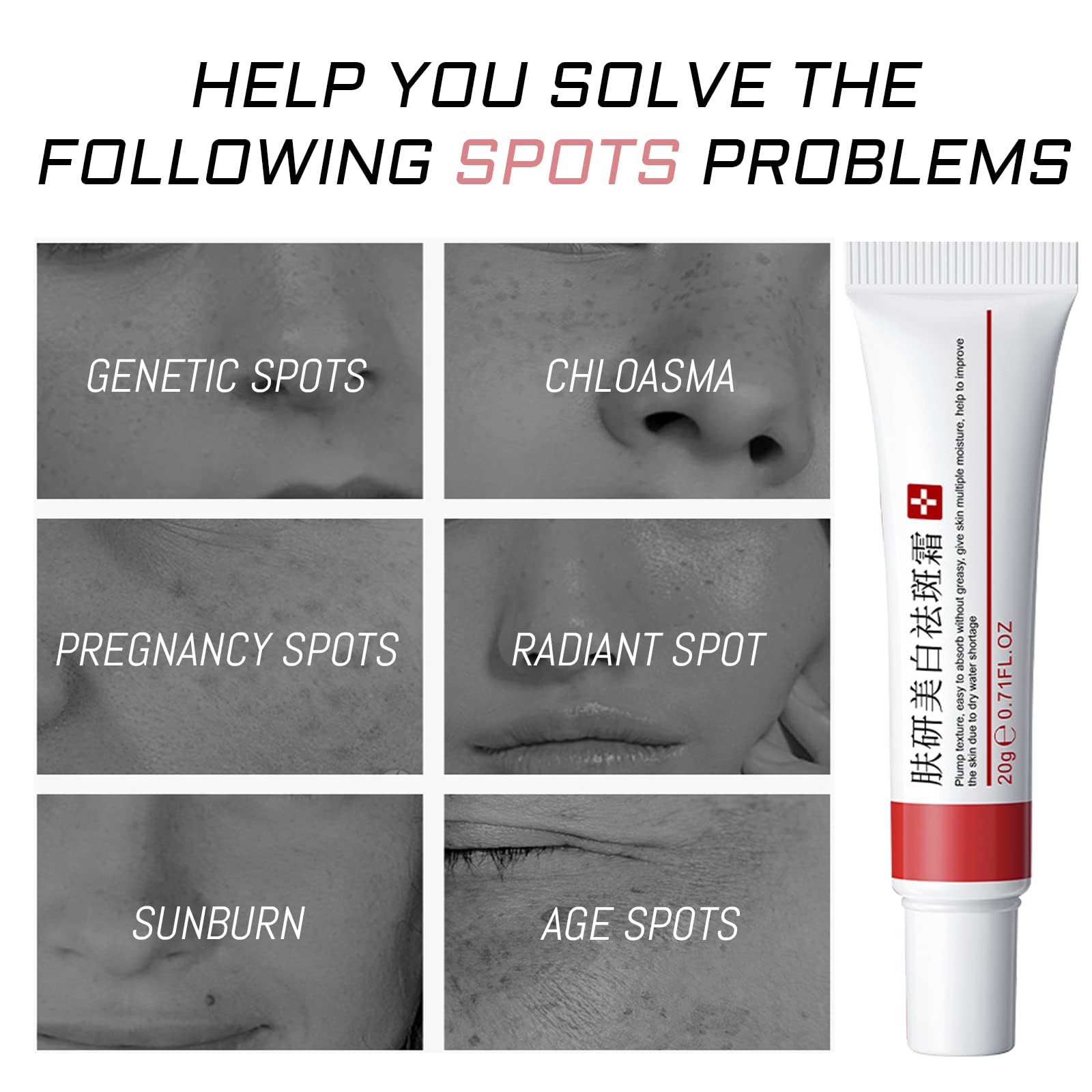 Fupah whitening freckle cream texture appears rich and creamy for daily use