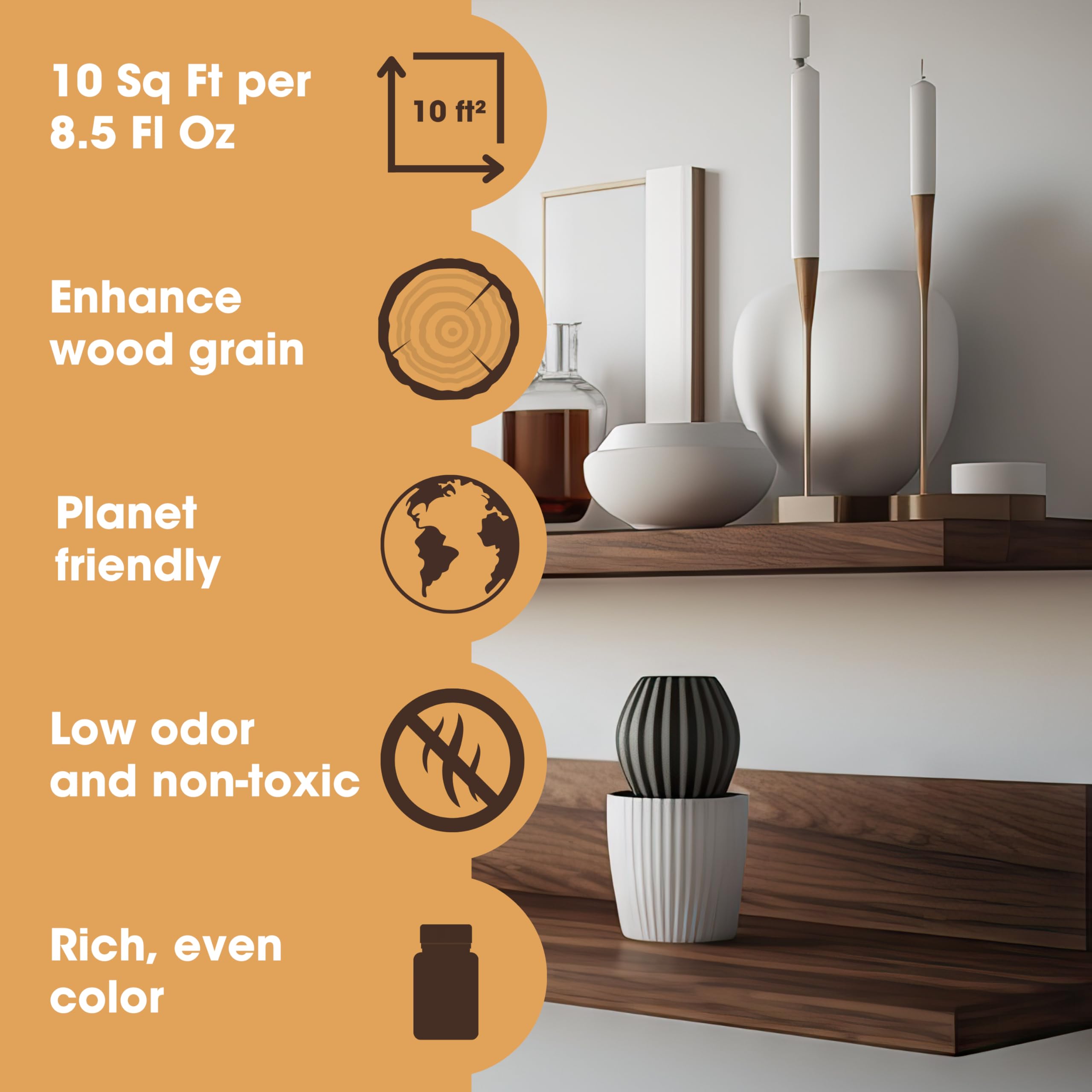 Furniture Clinic one coat coverage demonstrated on wood panel