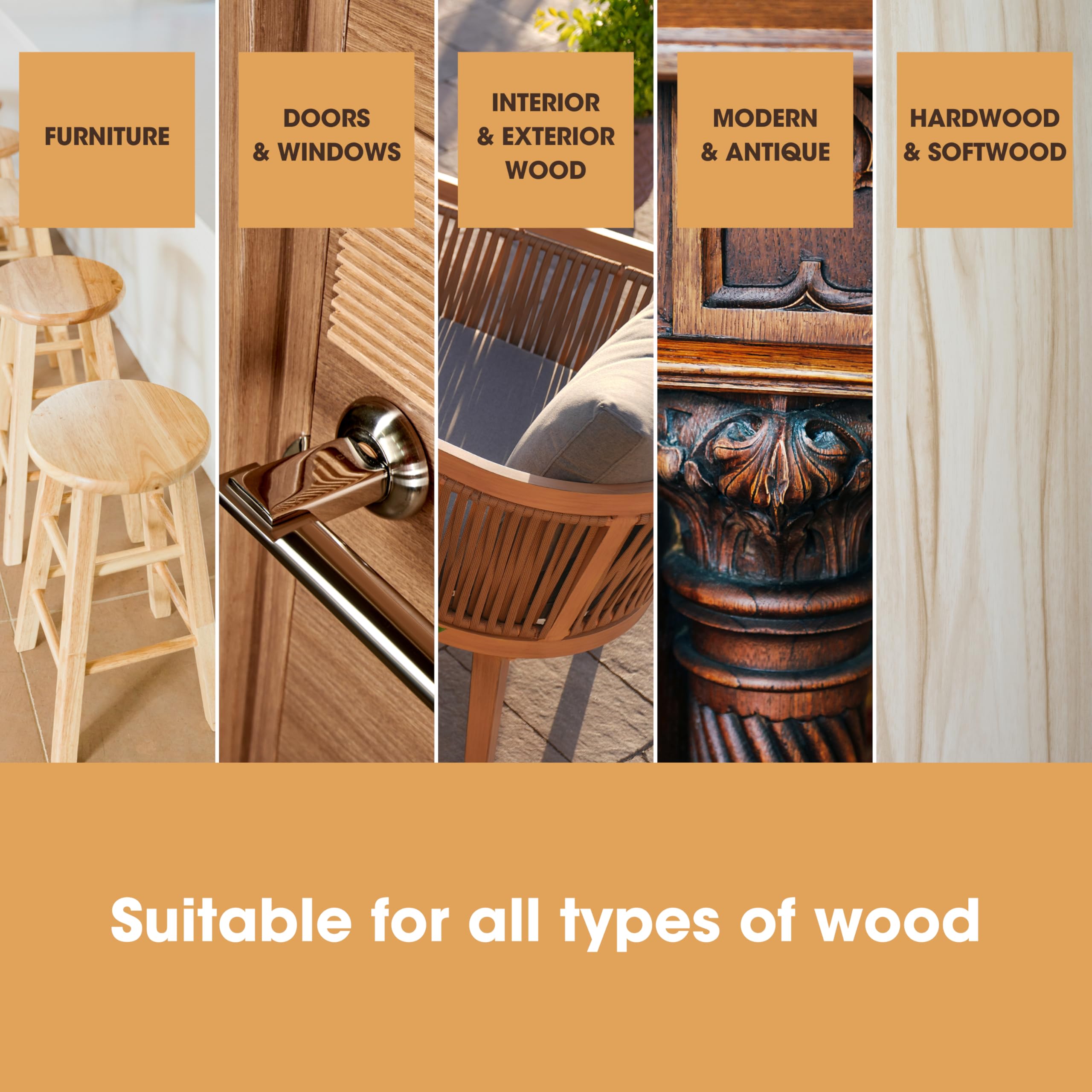 Furniture Clinic finish options with wax, varnish, or oil