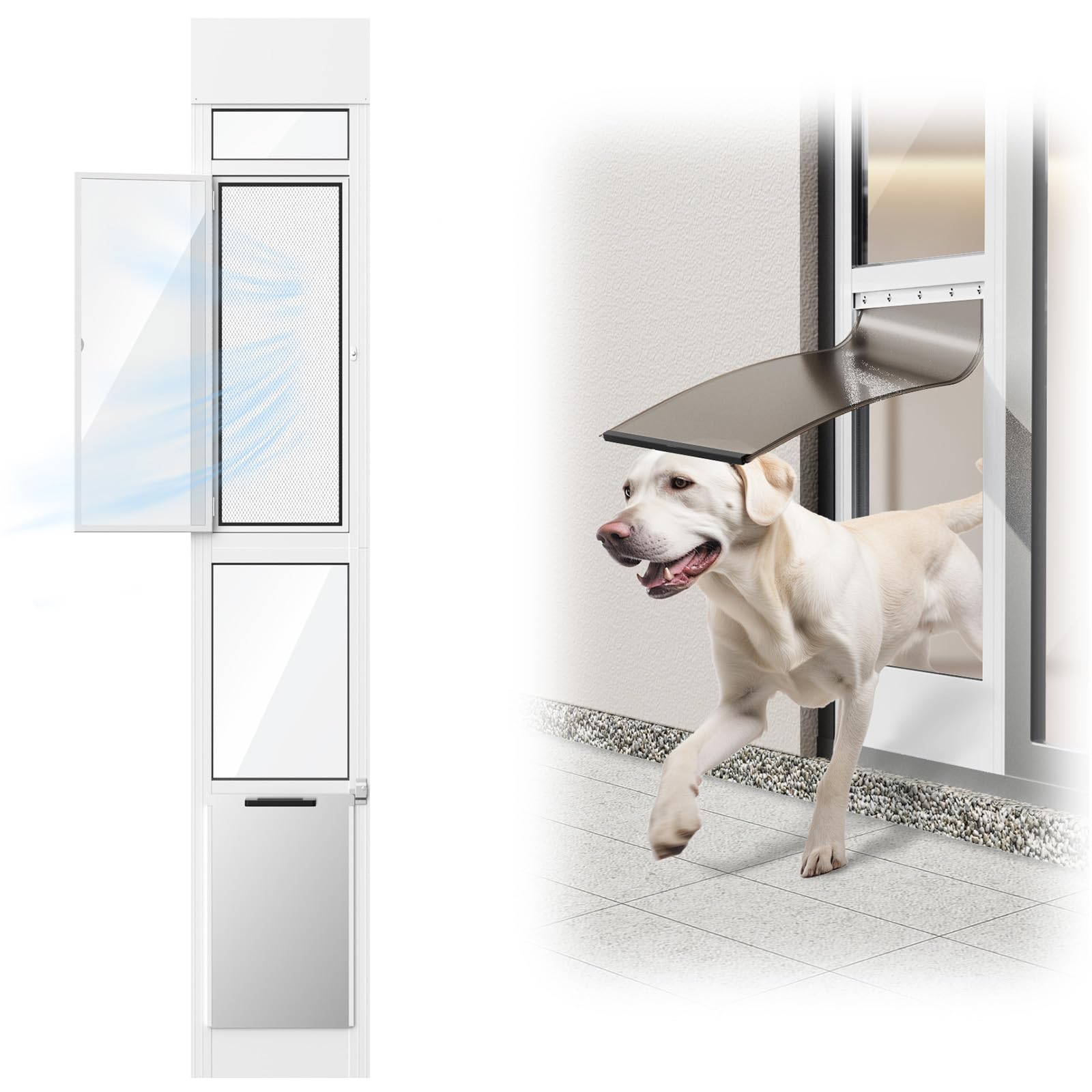FurrFinesse dog door slide door insert offers easy, secure access for large dogs