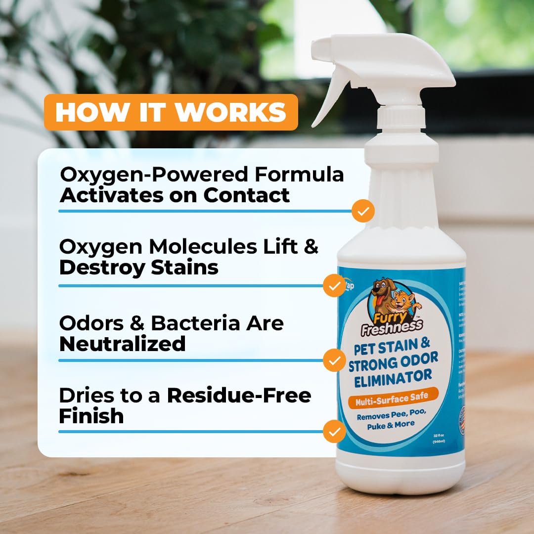 FurryFreshness vaporizes bacteria and neutralizes urine odor for a fresher home