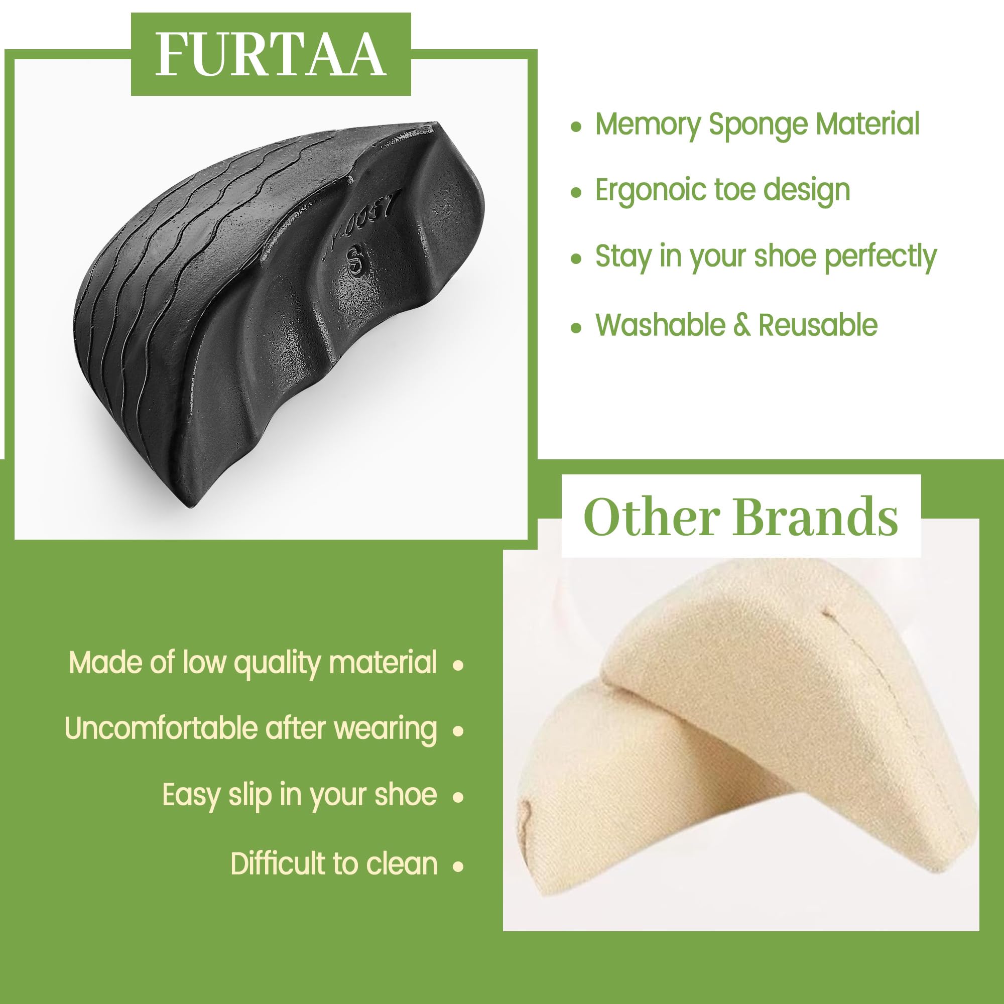 FURTAA three-size options adapt to different shoe volumes and styles.