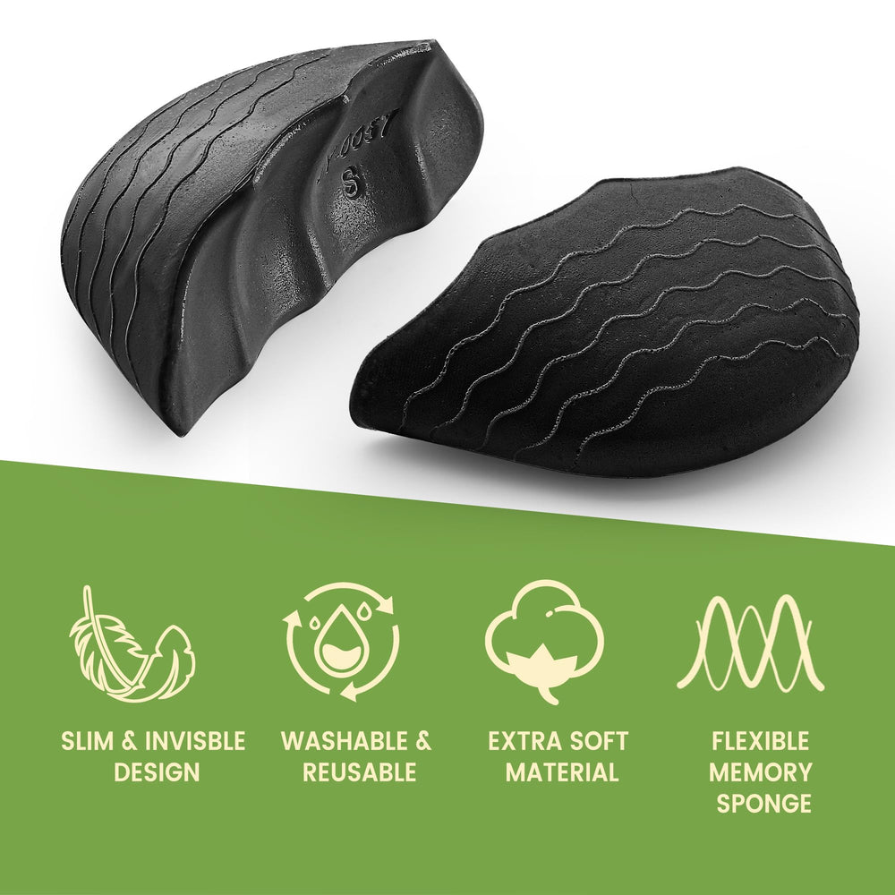 FURTAA shoe fillers with heel padding help stabilize feet during movement.