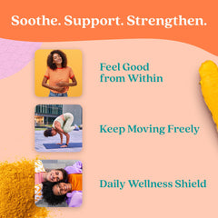 Further Food turmeric blend whisked into a mug for a warm, nourishing drink.
