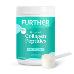 Further Food unflavored collagen powder in a 21oz bottle for daily skin and joints support.