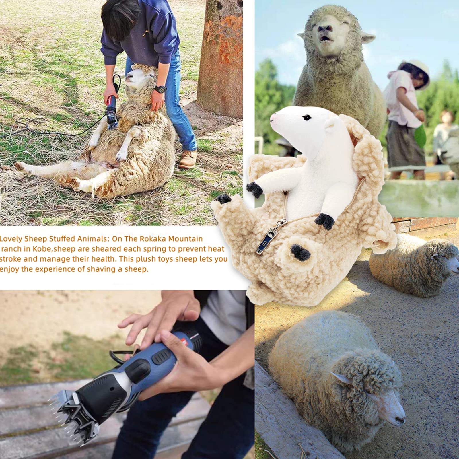 Furvana shaved sheep toy in kid's hands showing size and easy handling