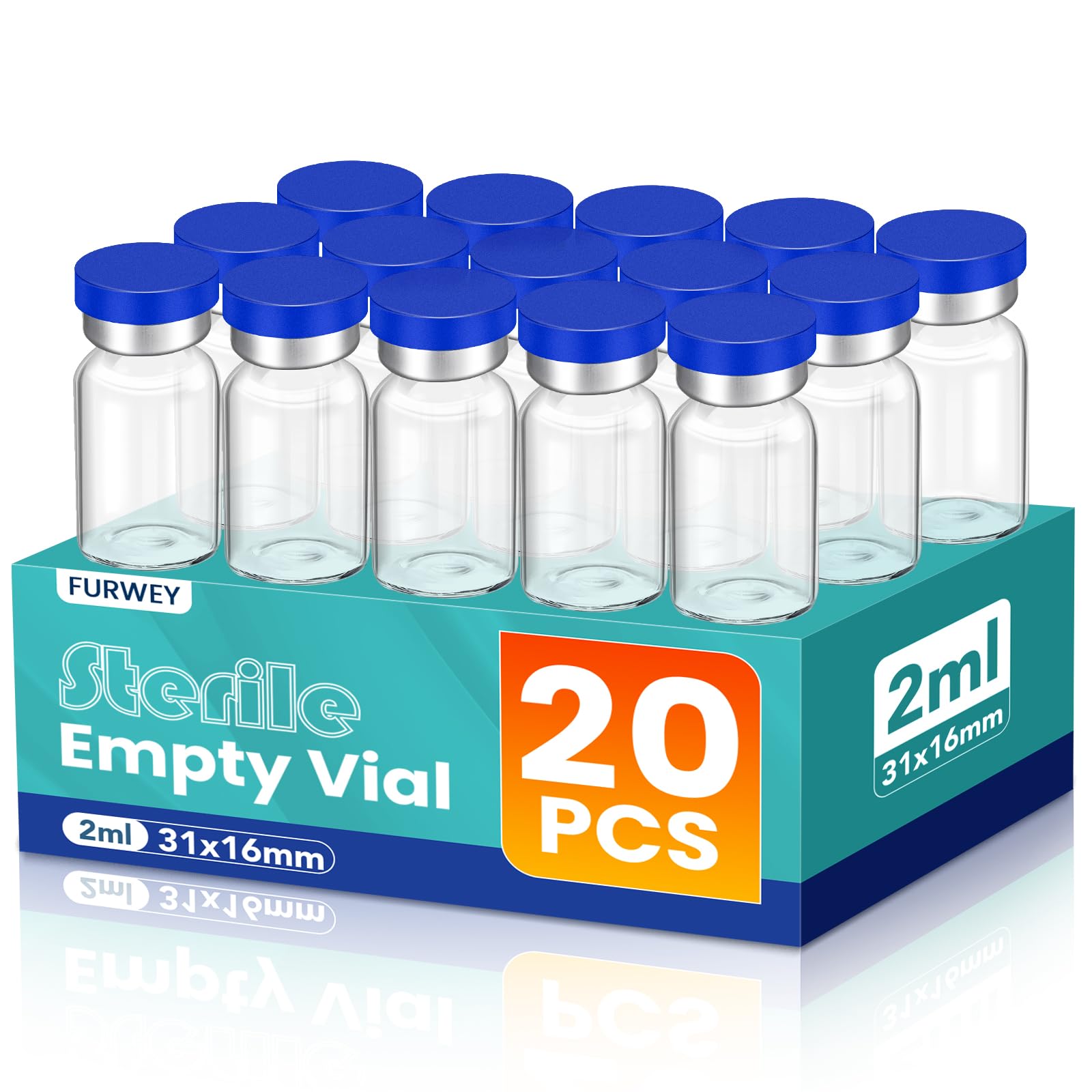FURWEY 2ml sterile vial with self-healing port for secure sample transfer.