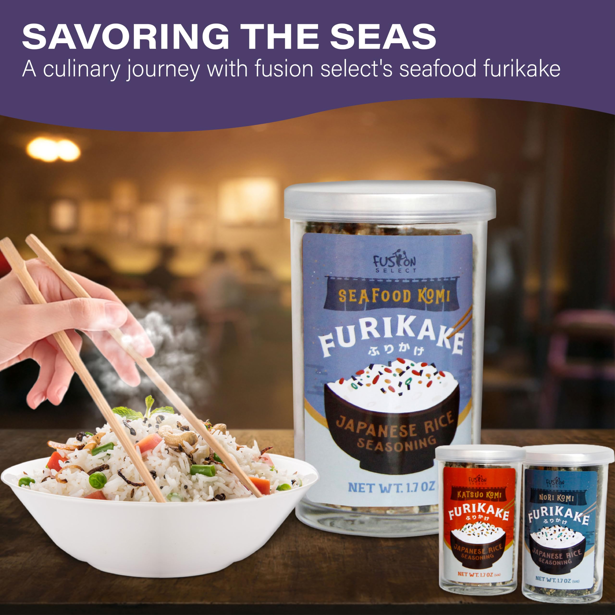 Fusion Select Furikake on popcorn creates a savory snack twist.