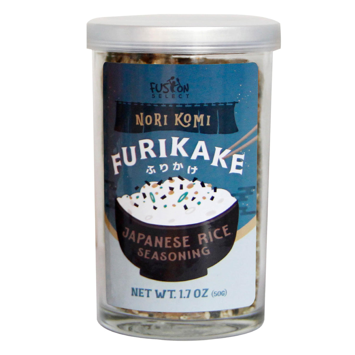 Fusion Select Furikake rice seasoning bottle for quick, flavorful meals.
