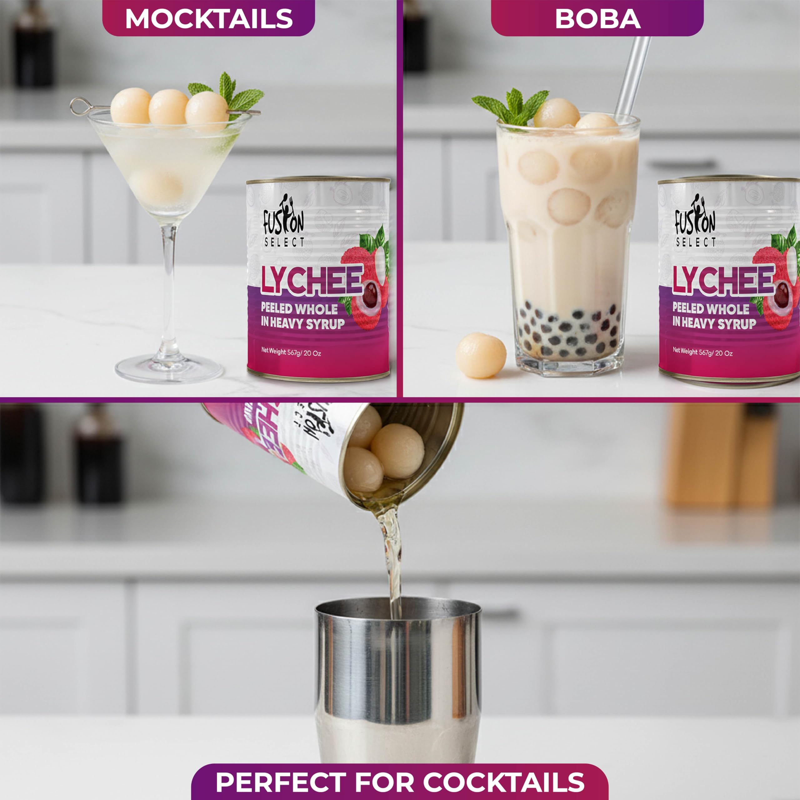 Fusion Select dessert topping on puddings and cheesecakes.
