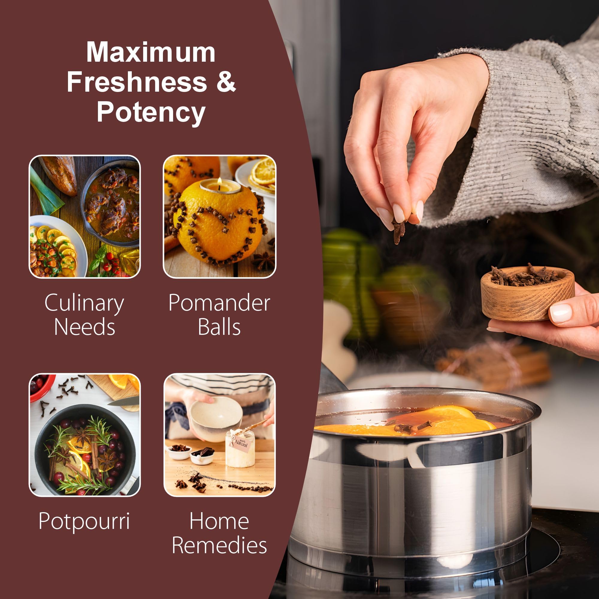 Fusion Select tea and cloves image suggests aromatic infusion for tea