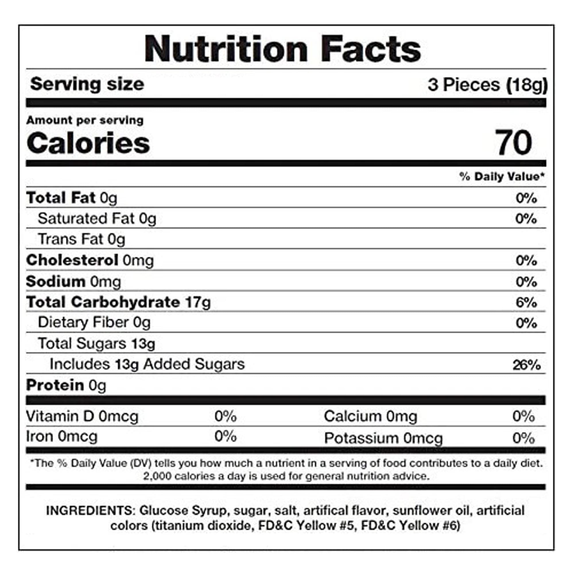 Fusion Sweets And Snacks butterscotch candy individually wrapped for on-the-go snacking.