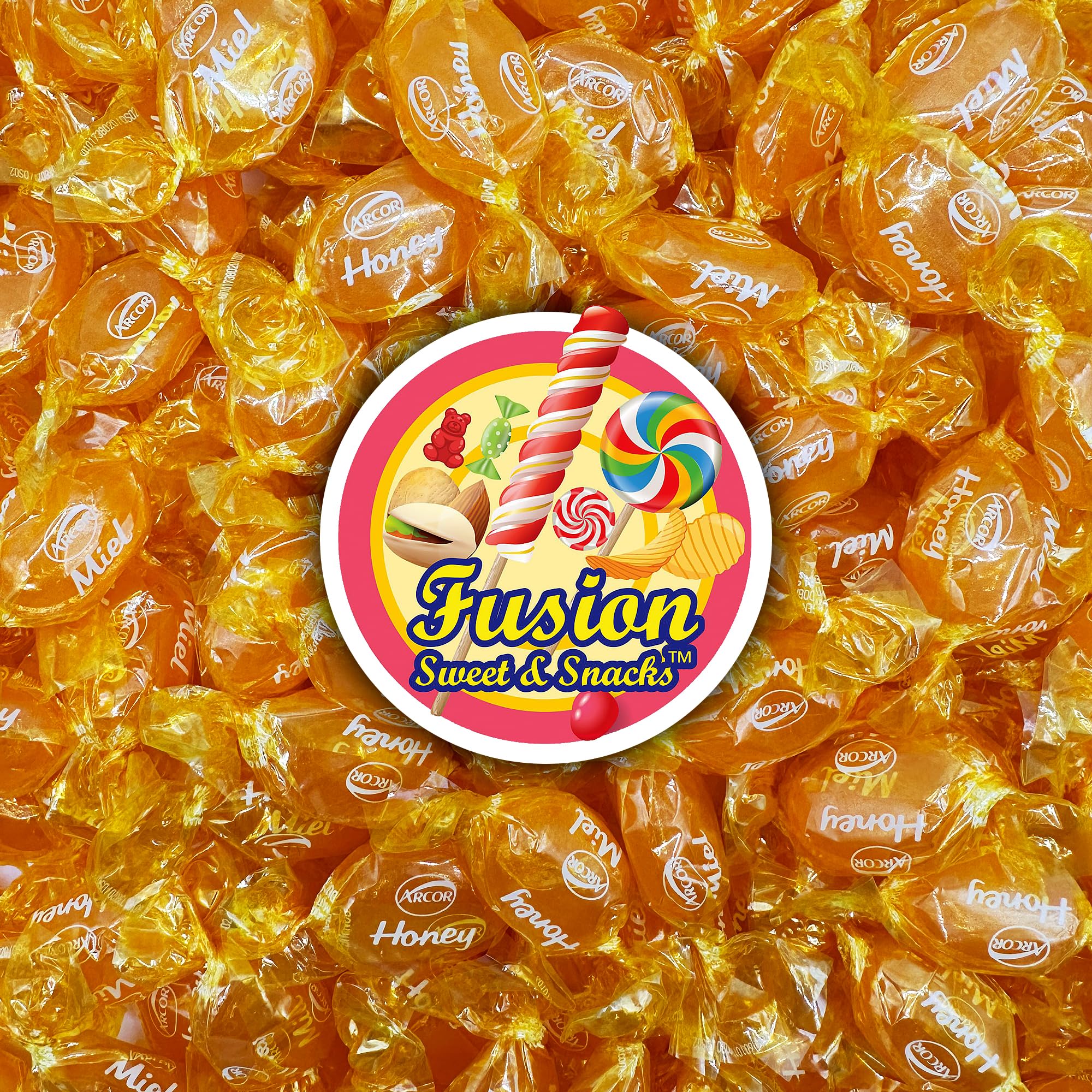 Fusion Sweets And Snacks bulk bag with about 90 pieces, great for parties.