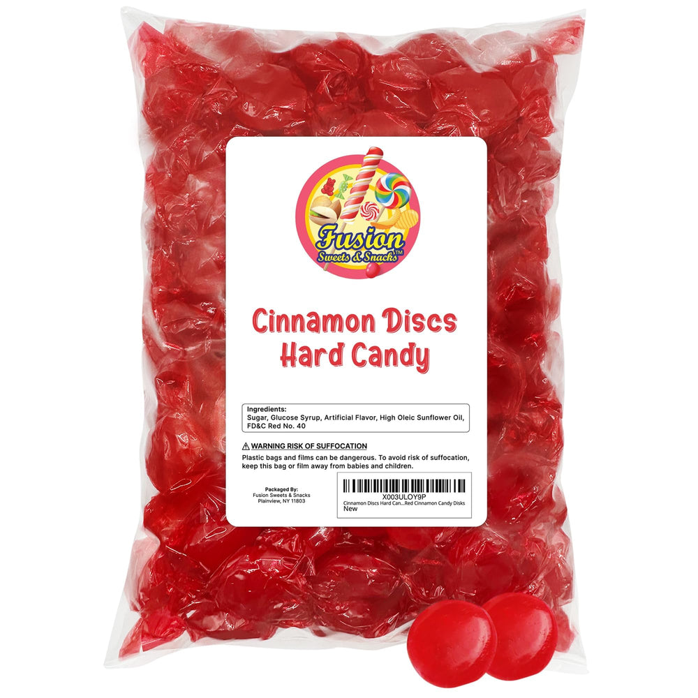 Fusion Sweets Cinnamon Discs individually wrapped candies for on-the-go snacking