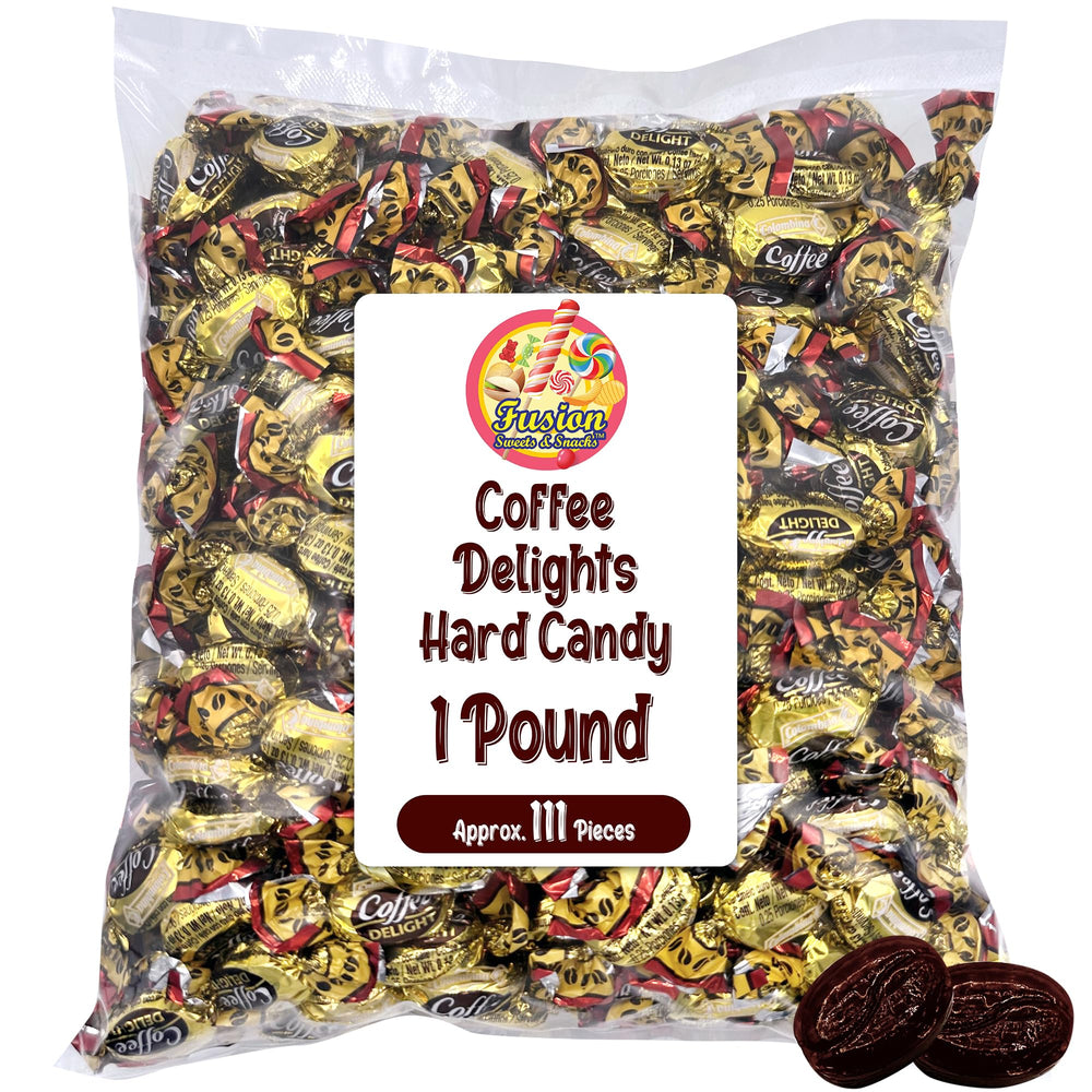 Fusion Sweets Coffee Delight individually wrapped candies stay fresh and portable